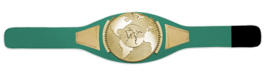 THAI BOXING CHAMPIONSHIP BELT PROGLOBE/G/TBOG - AVAILABLE IN 6+ COLOURS
